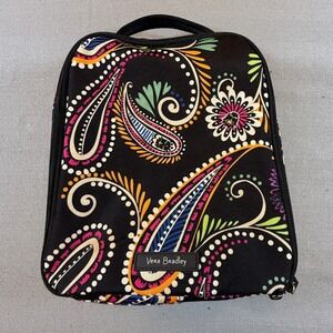 Vera Bradley Paisley in Paradise Insulated Lunch Bag Black Floral 18223-142